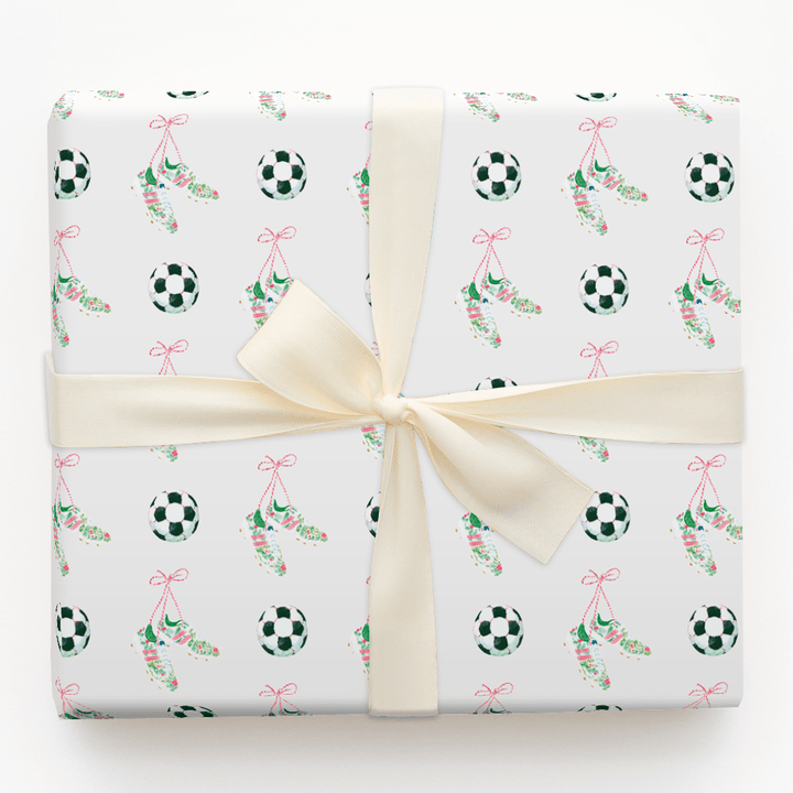 Soccer Ball and Cleats - Wrapping Paper - Aspen & Arlo