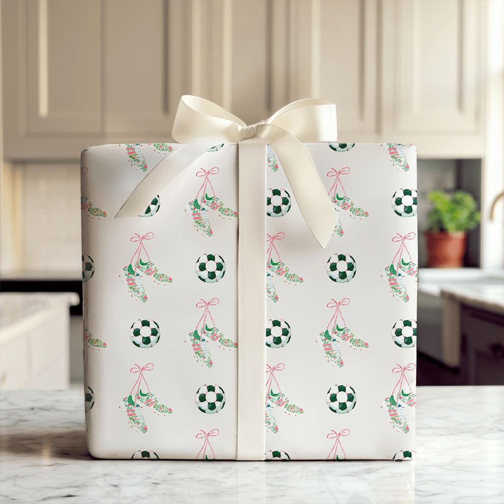Soccer Ball and Cleats - Wrapping Paper - Aspen & Arlo