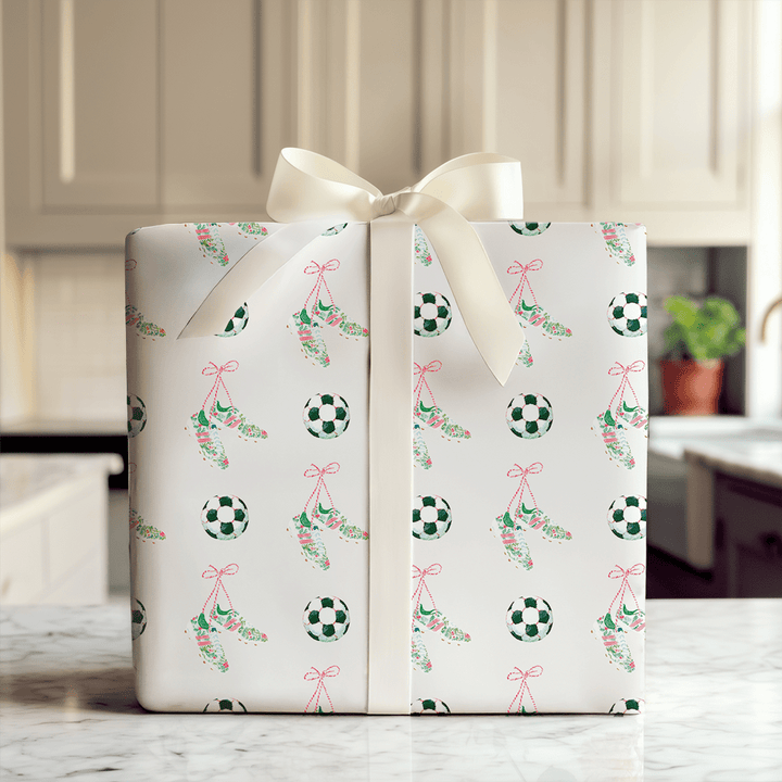 Soccer Ball and Cleats - Wrapping Paper - Aspen & Arlo