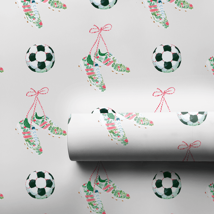 Soccer Ball and Cleats - Wrapping Paper - Aspen & Arlo