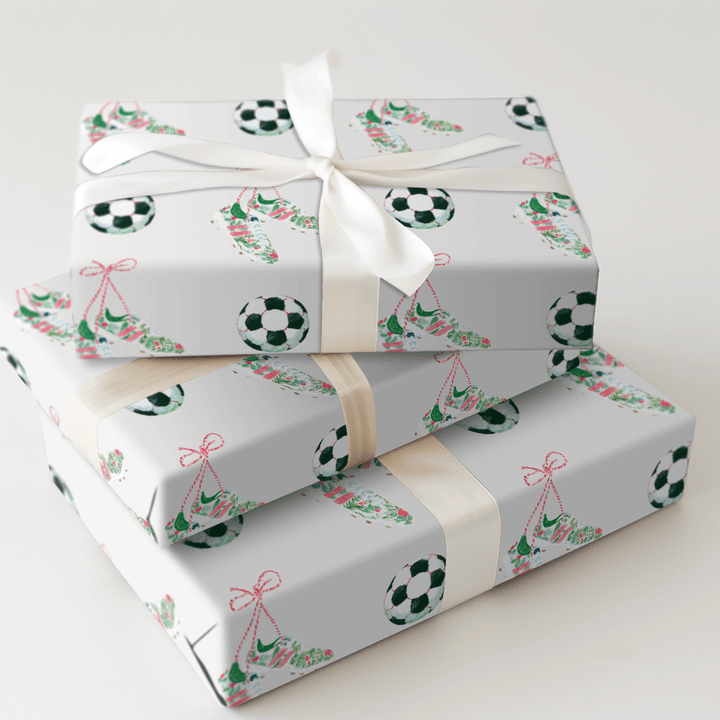 Soccer Ball and Cleats - Wrapping Paper - Aspen & Arlo