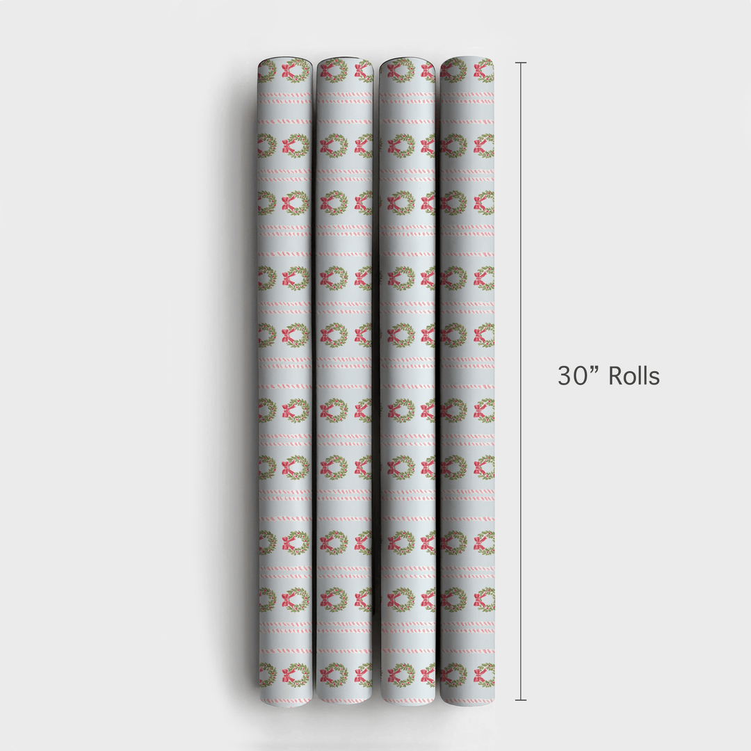 Wreath Stripe - Wrapping Paper - Aspen & Arlo