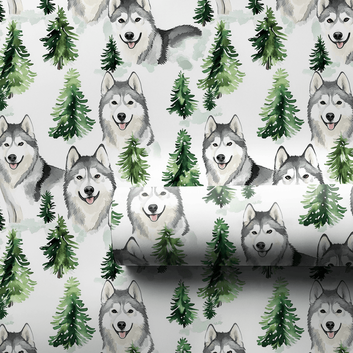Snow Day for Malamuts - Wrapping Paper - Aspen & Arlo