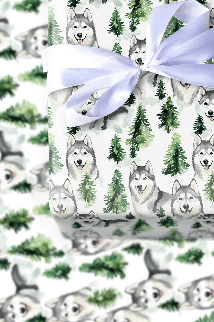 Snow Day for Malamuts - Wrapping Paper - Aspen & Arlo