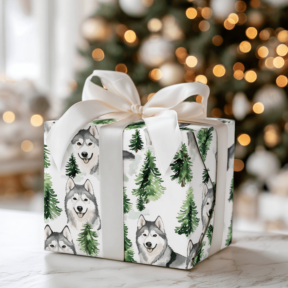 Snow Day for Malamuts - Wrapping Paper - Aspen & Arlo