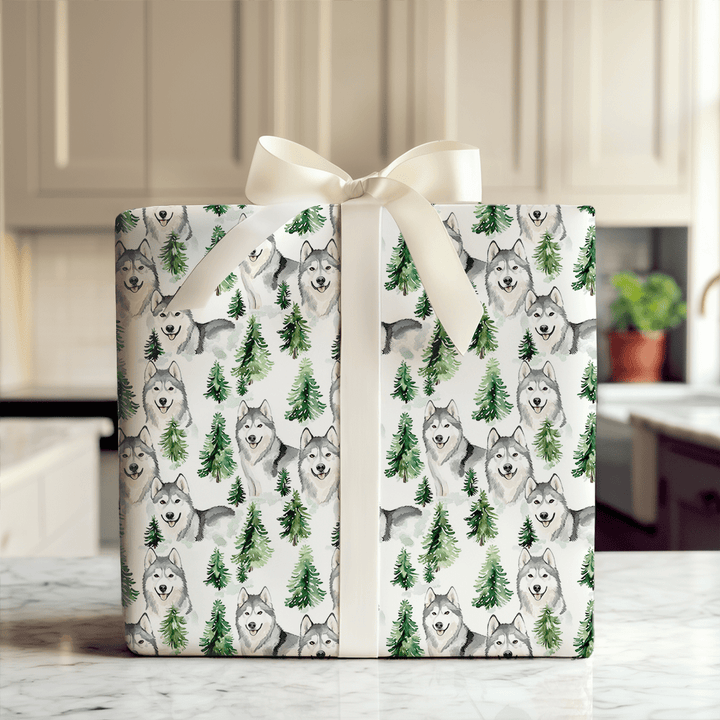 Snow Day for Malamuts - Wrapping Paper - Aspen & Arlo