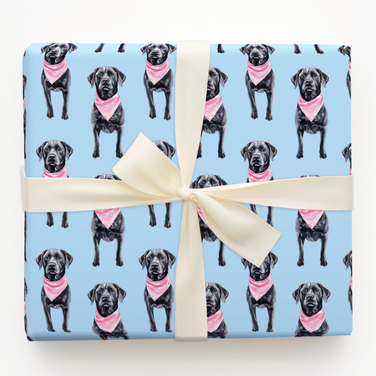 Little Brother Black Lab - Wrapping Paper - Aspen & Arlo