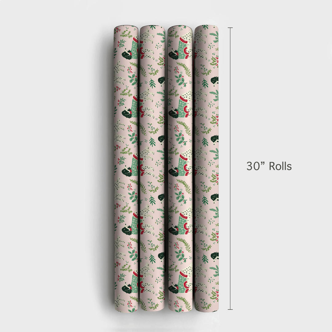 Holly Jolly English Setters - Wrapping Paper - Aspen & Arlo
