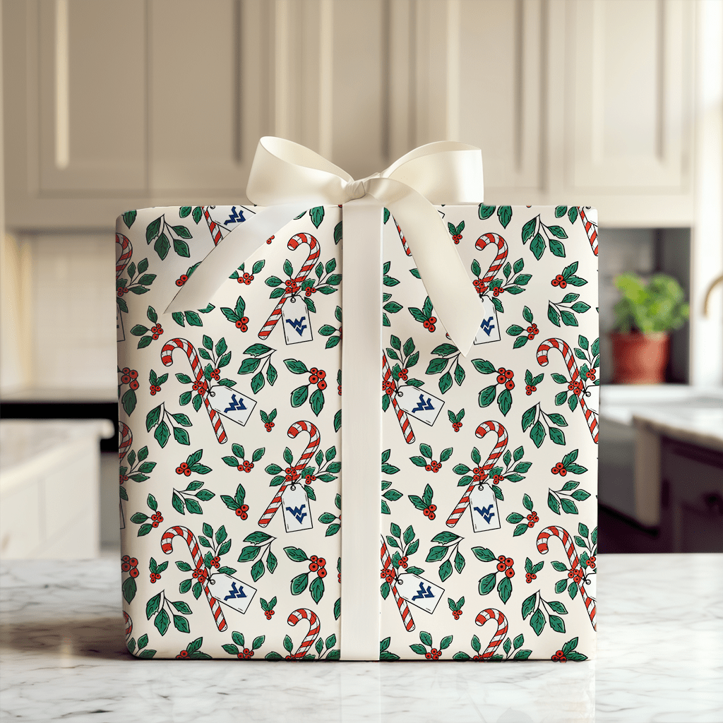 Peppermint WVU - Wrapping Paper - Aspen & Arlo