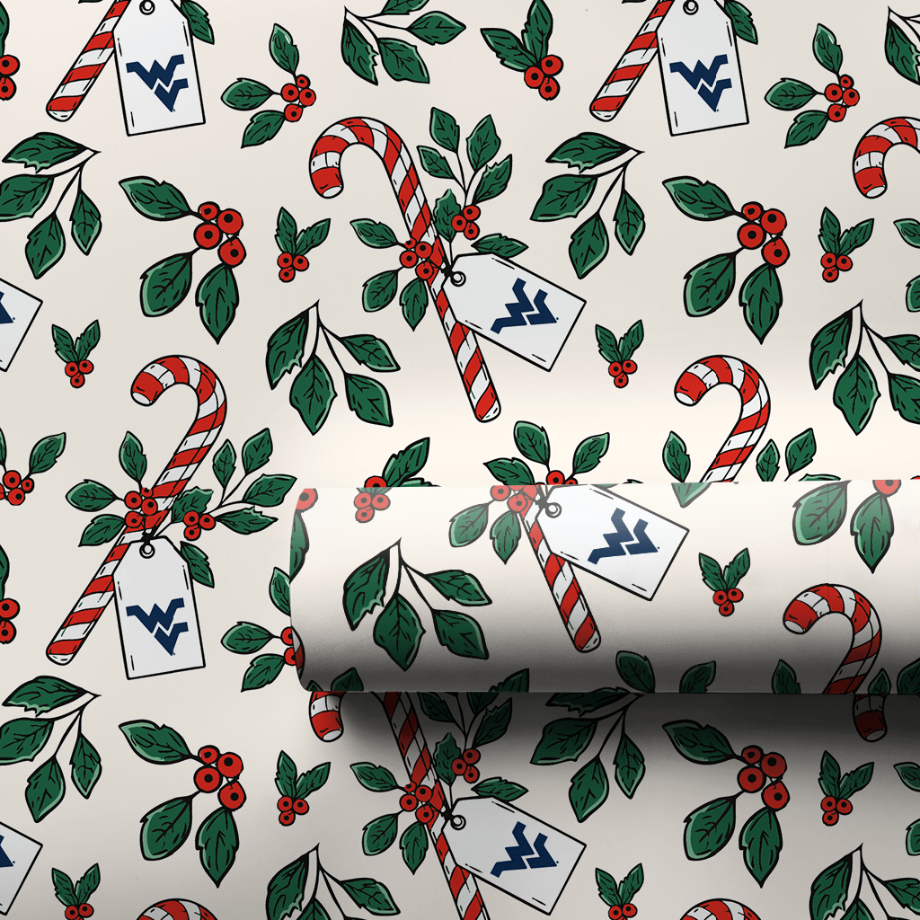 Peppermint WVU - Wrapping Paper - Aspen & Arlo