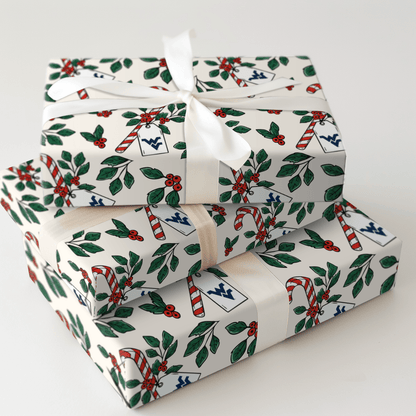 Peppermint WVU - Wrapping Paper - Aspen & Arlo