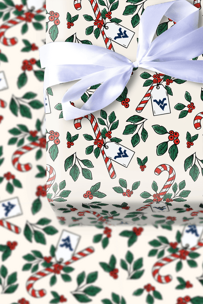 Peppermint WVU - Wrapping Paper - Aspen & Arlo