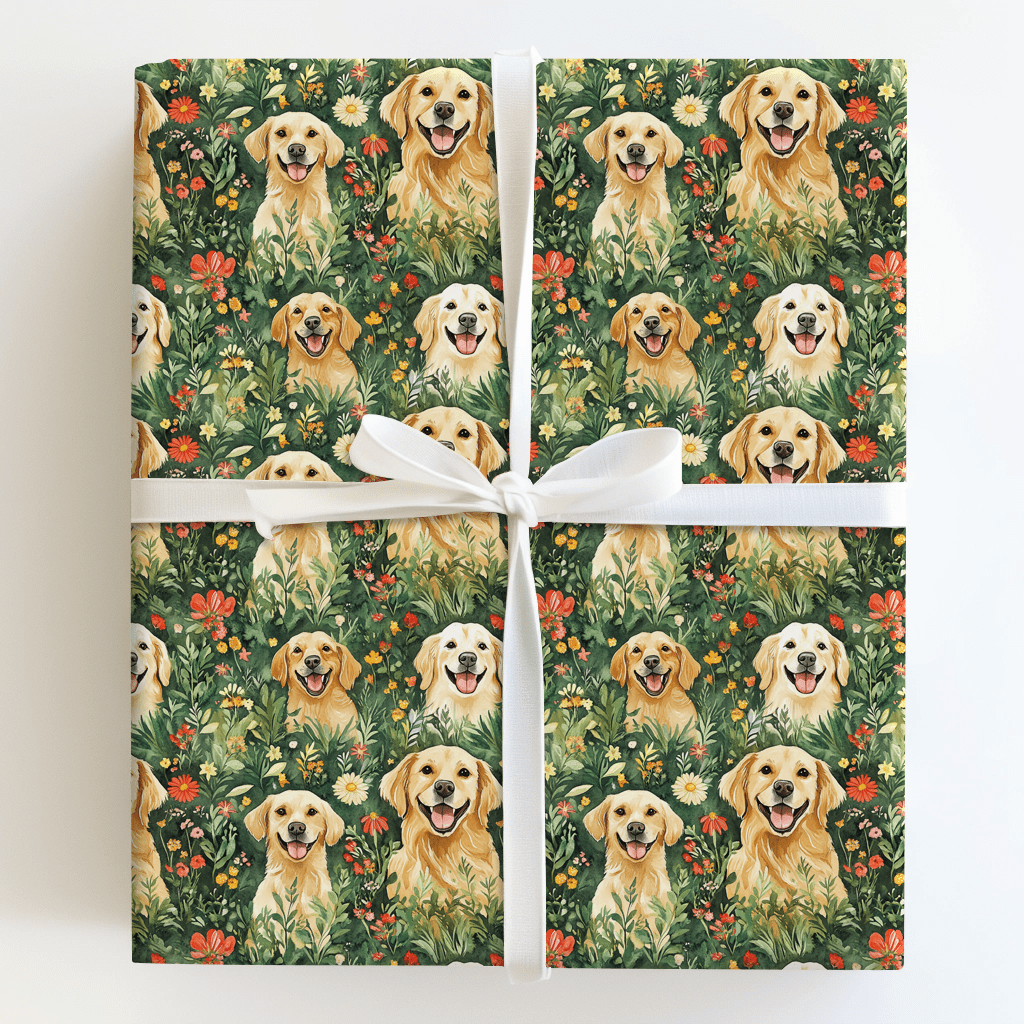 Garden with the Goldens - Wrapping Paper - Aspen & Arlo