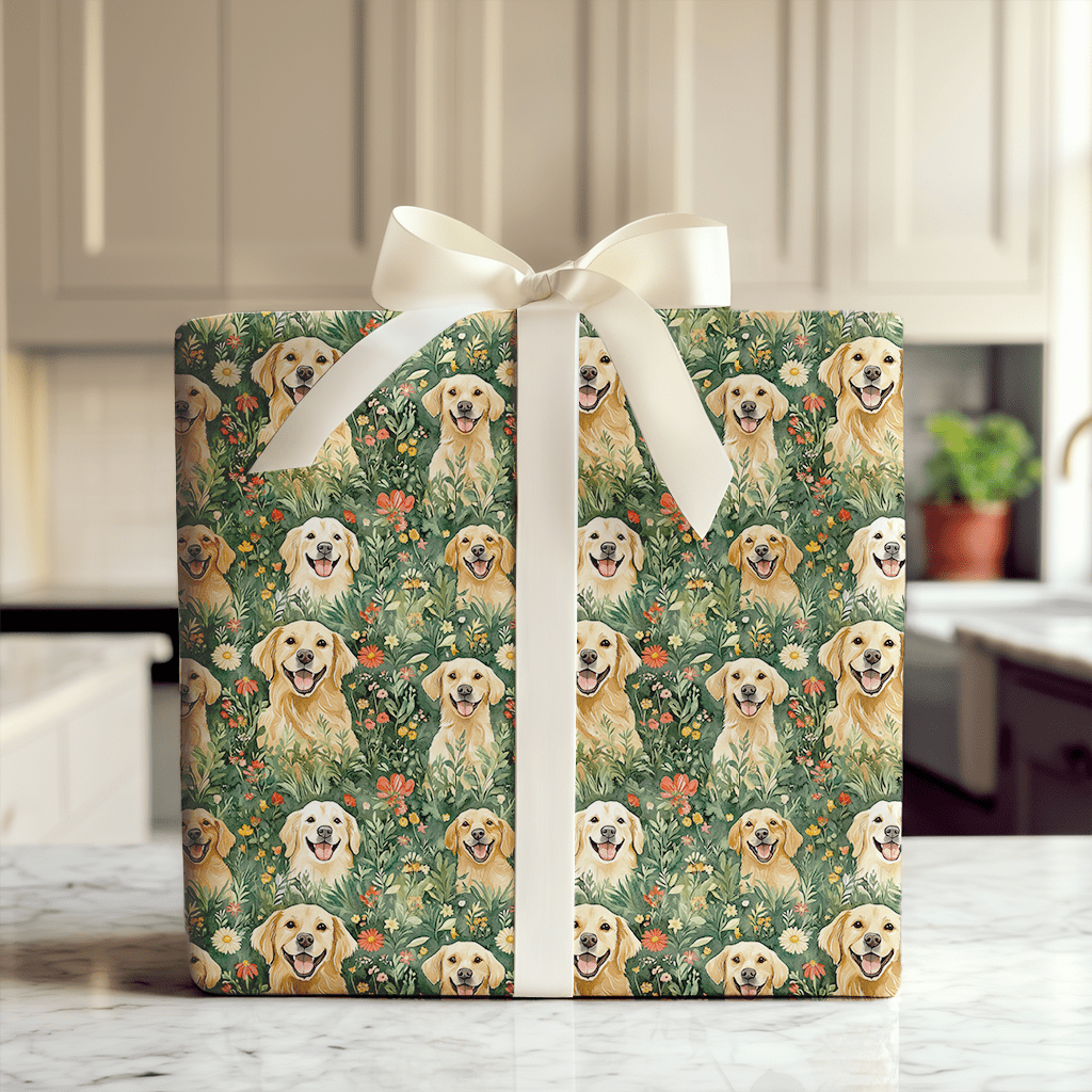 Garden with the Goldens - Wrapping Paper - Aspen & Arlo