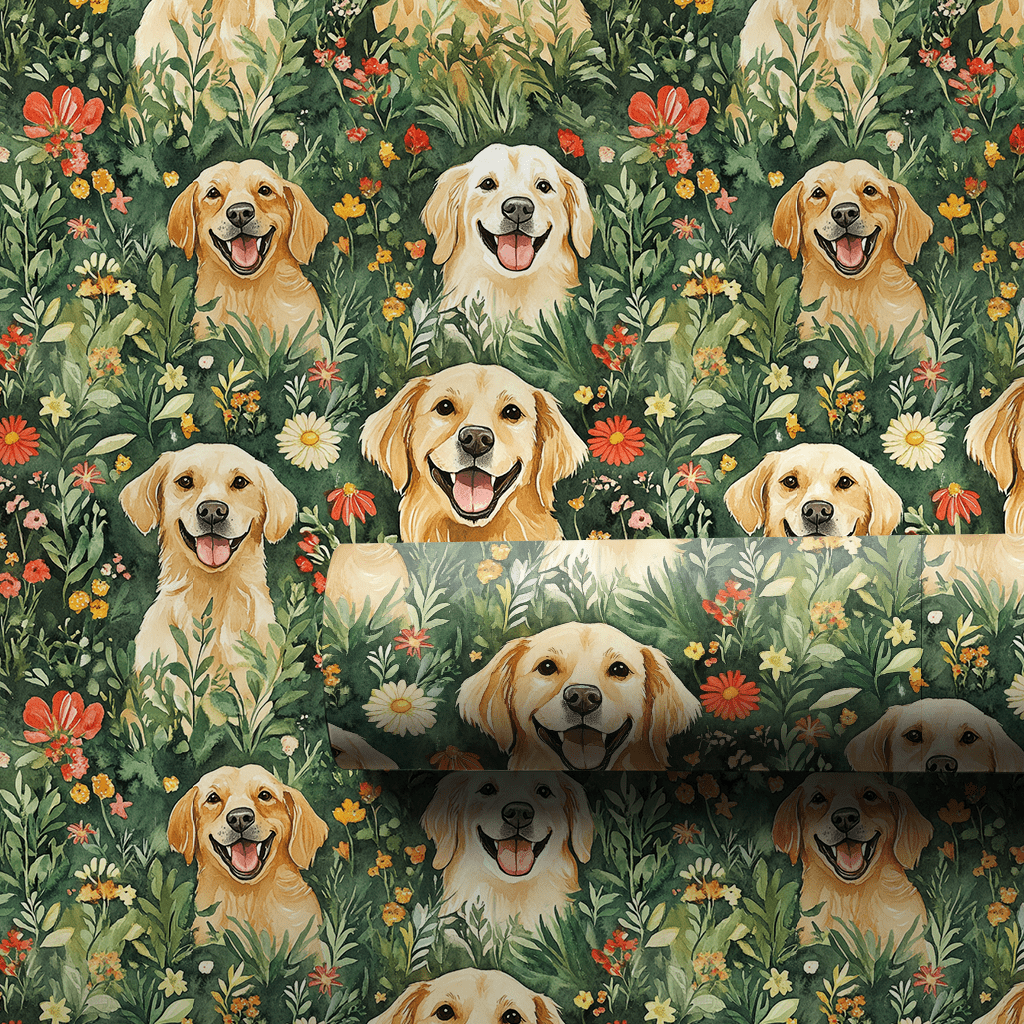 Garden with the Goldens - Wrapping Paper - Aspen & Arlo