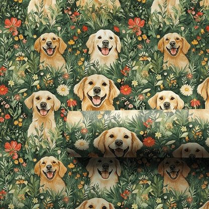 Garden with the Goldens - Wrapping Paper - Aspen & Arlo