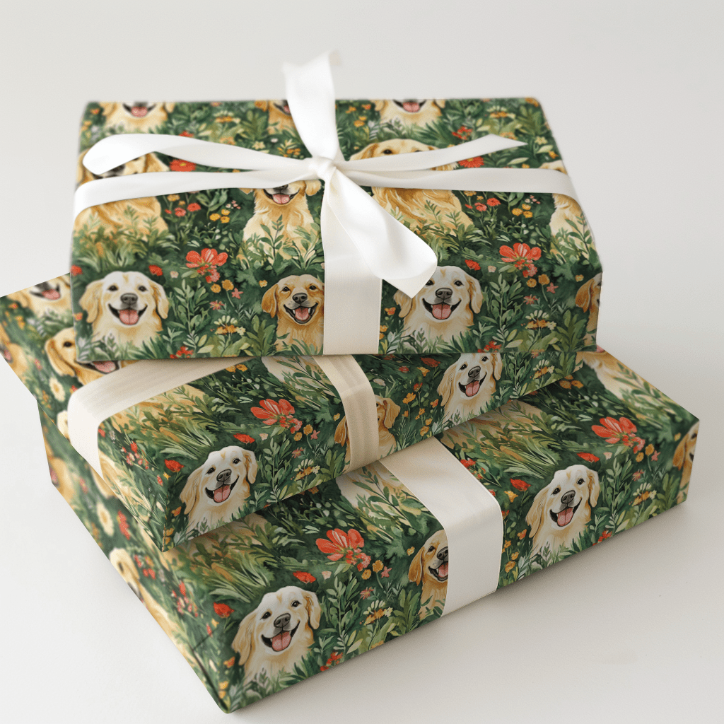 Garden with the Goldens - Wrapping Paper - Aspen & Arlo