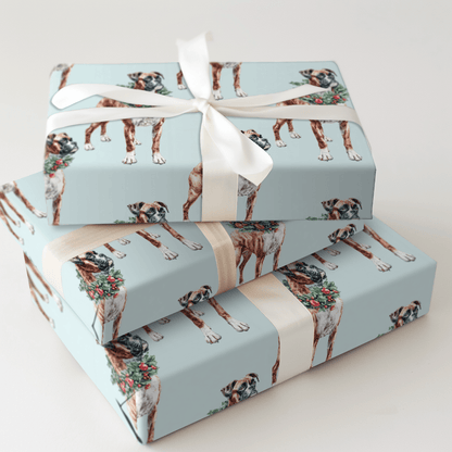 Ring Around the Boxer - Wrapping Paper - Aspen & Arlo