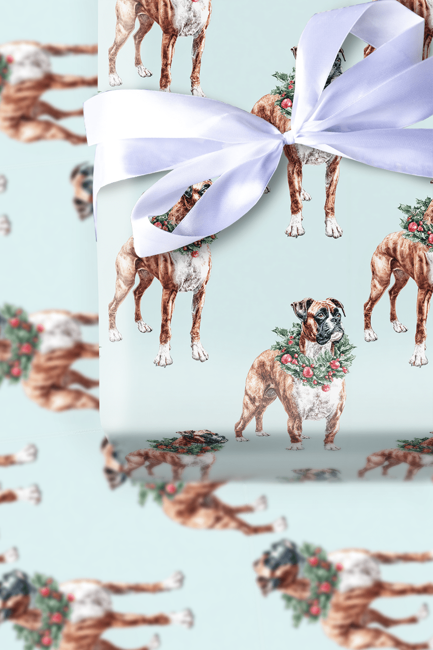 Ring Around the Boxer - Wrapping Paper - Aspen & Arlo