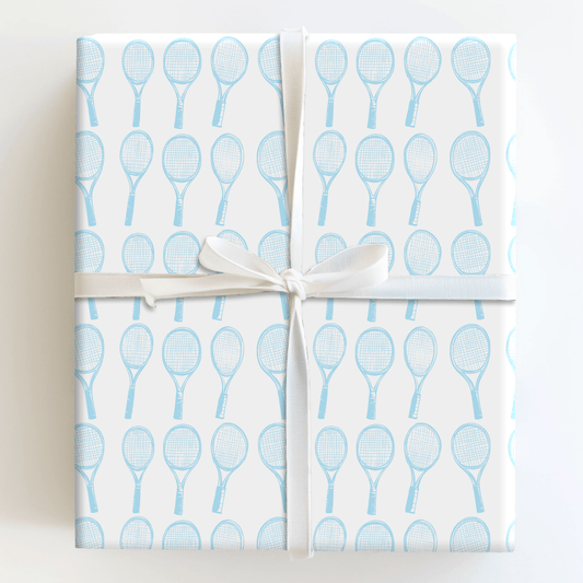 Match Point Baby Blue - Wrapping Paper - Aspen &amp; Arlo