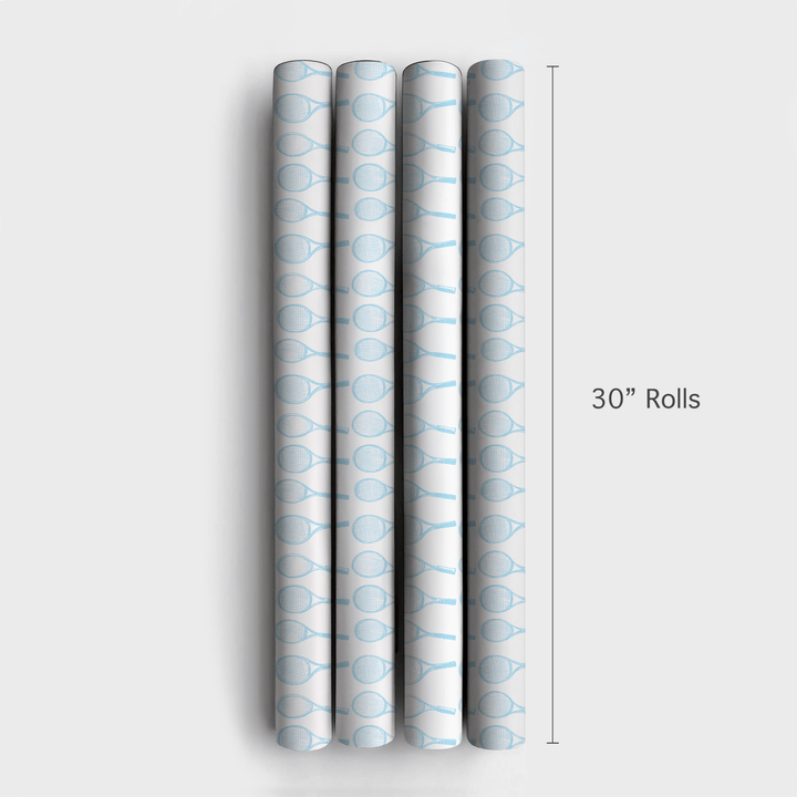 Match Point Baby Blue - Wrapping Paper - Aspen & Arlo