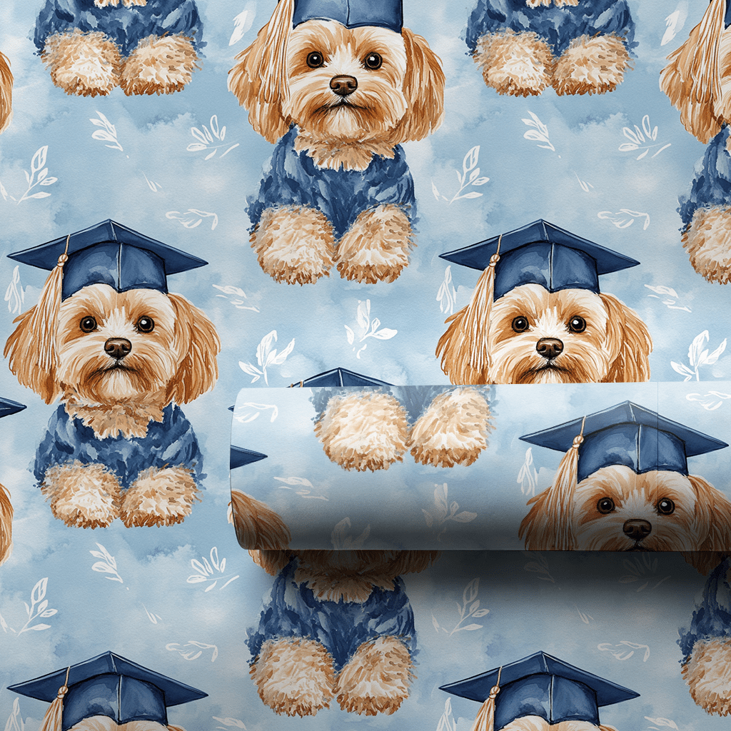 Cavapaws and Caps - Wrapping Paper - Aspen & Arlo