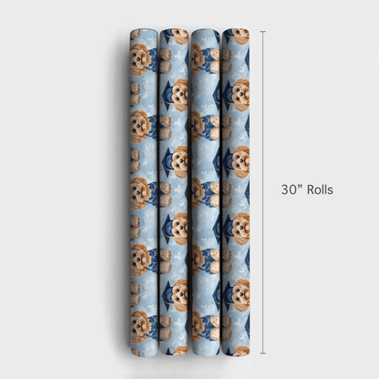 Cavapaws and Caps - Wrapping Paper - Aspen & Arlo