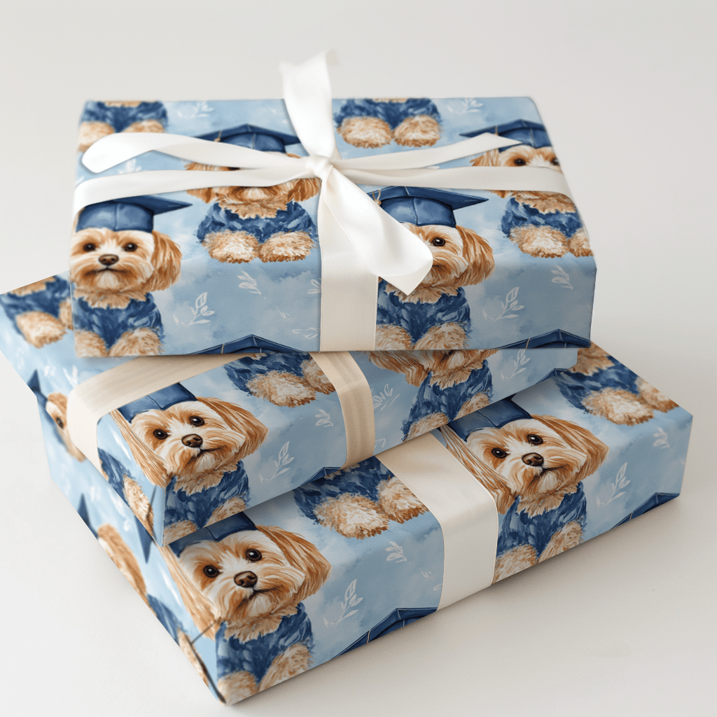 Cavapaws and Caps - Wrapping Paper - Aspen & Arlo