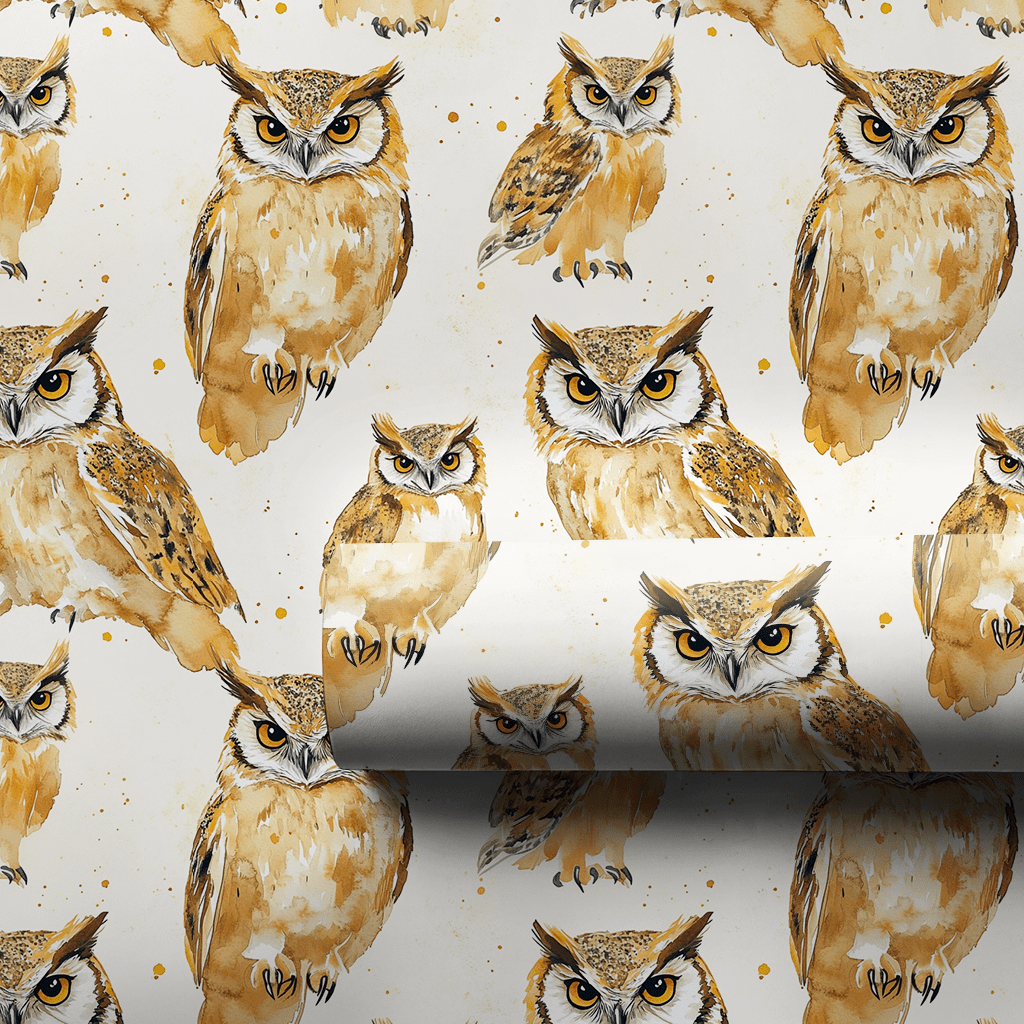Hoot Gold - Wrapping Paper - Aspen & Arlo
