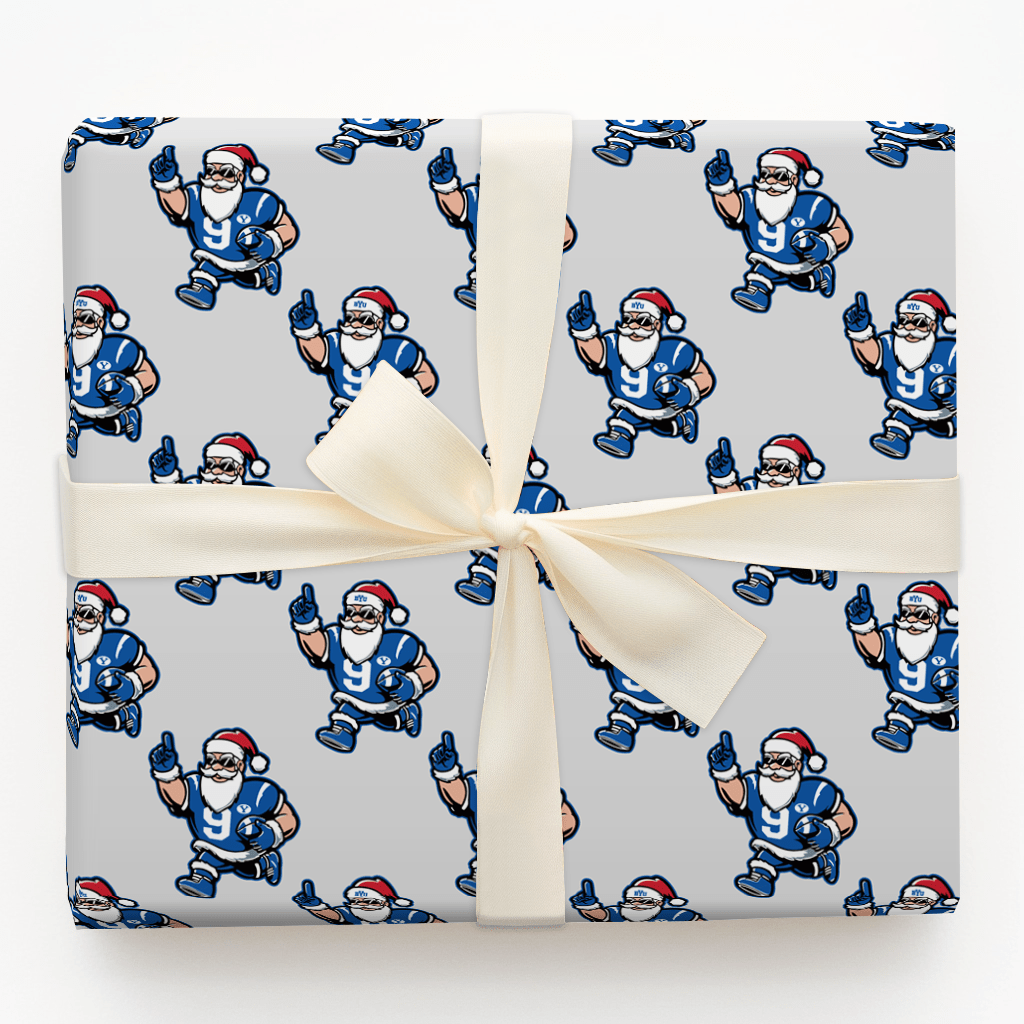 Santa's BYU Playbook - Wrapping Paper - Aspen & Arlo