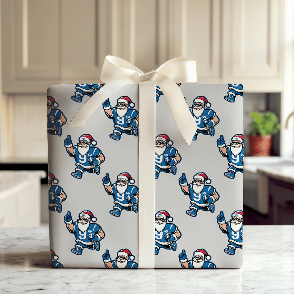 Santa's BYU Playbook - Wrapping Paper - Aspen & Arlo
