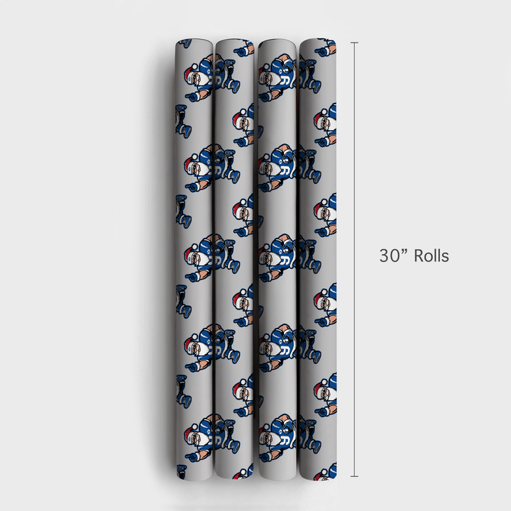 Santa's BYU Playbook - Wrapping Paper - Aspen & Arlo