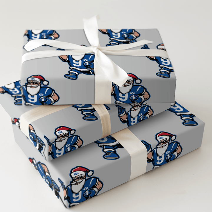 Santa's BYU Playbook - Wrapping Paper - Aspen & Arlo