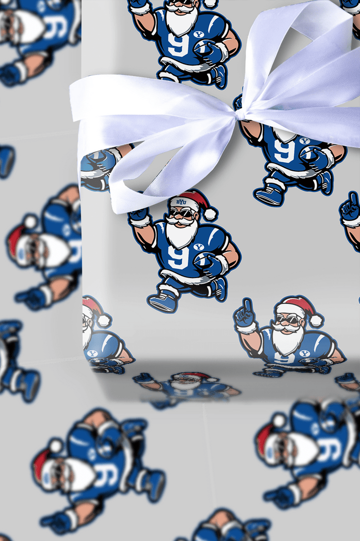 Santa's BYU Playbook - Wrapping Paper - Aspen & Arlo