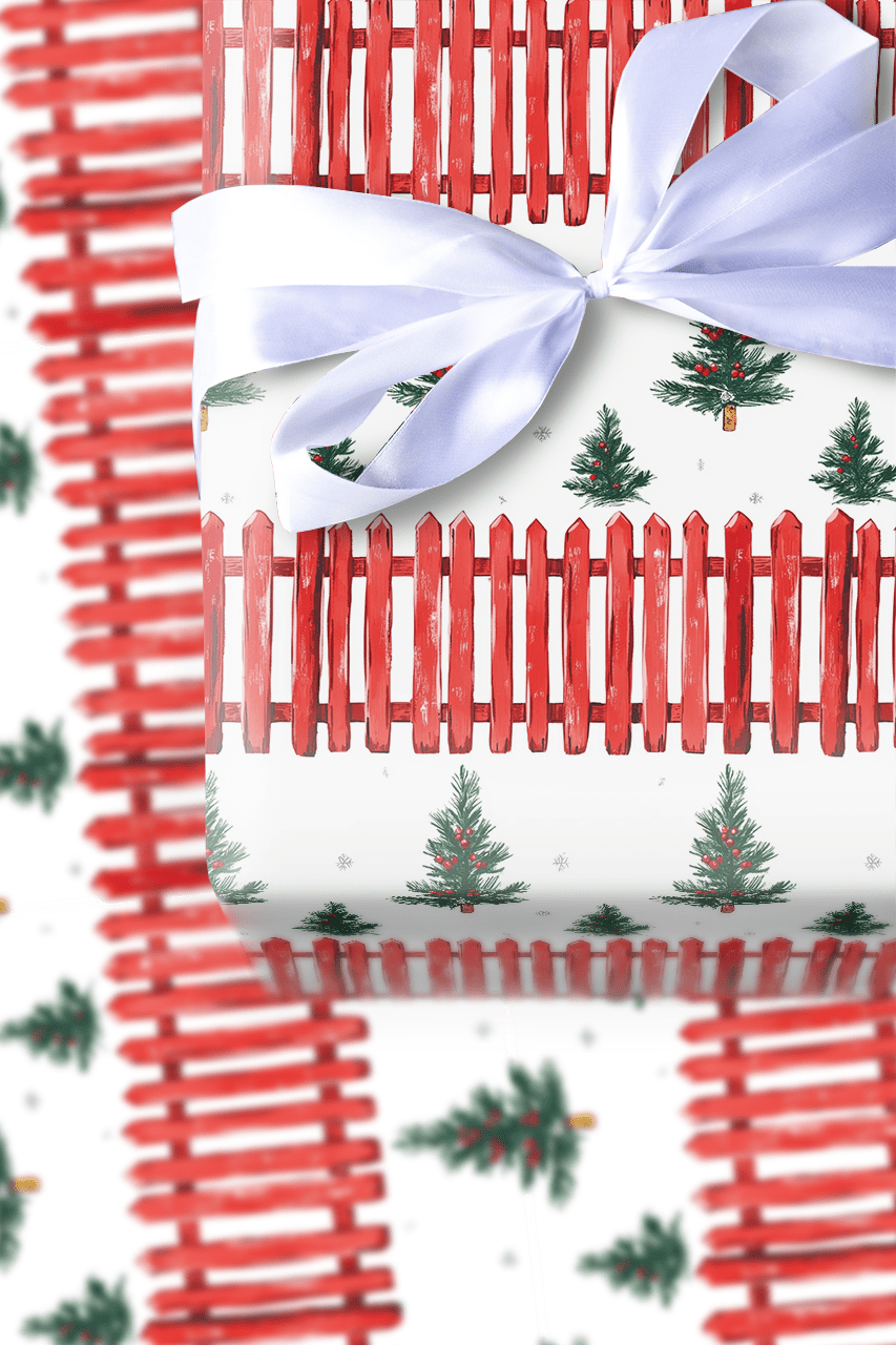 Picket Fence - Wrapping Paper - Aspen & Arlo