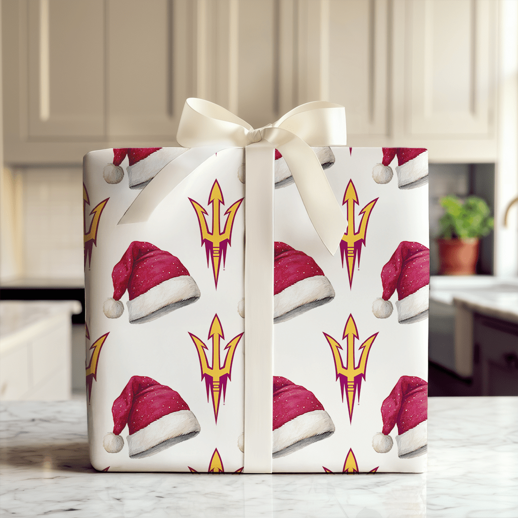 Santa's Sun Devil Signal - Wrapping Paper - Aspen & Arlo