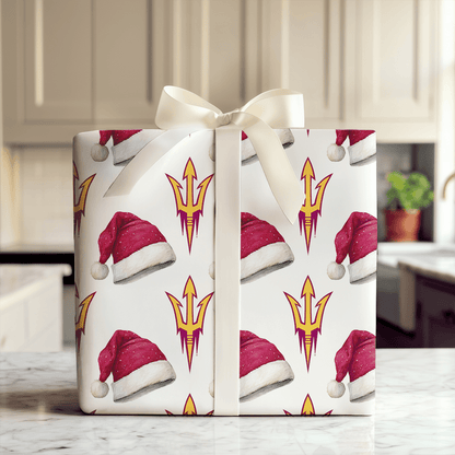 Santa's Sun Devil Signal - Wrapping Paper - Aspen & Arlo
