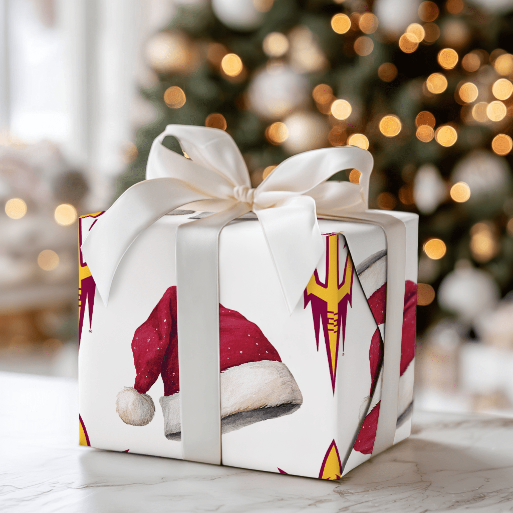 Santa's Sun Devil Signal - Wrapping Paper - Aspen & Arlo