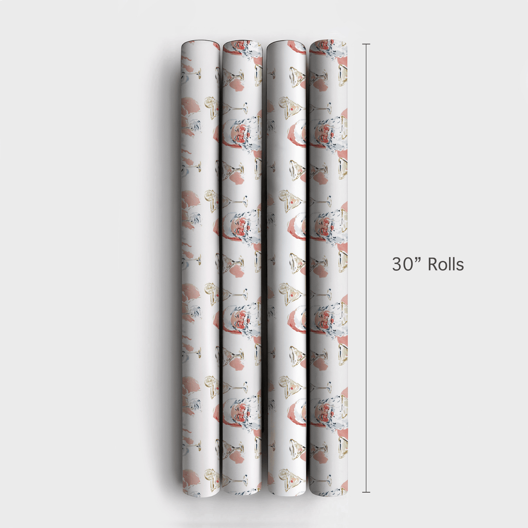 Martini Santa - Wrapping Paper - Aspen & Arlo