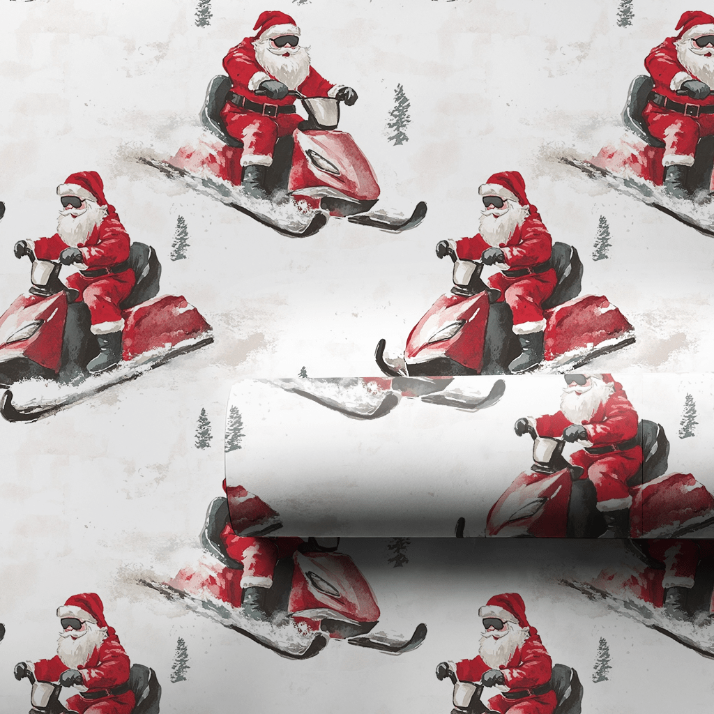 Santa's Speed - Wrapping Paper - Aspen & Arlo