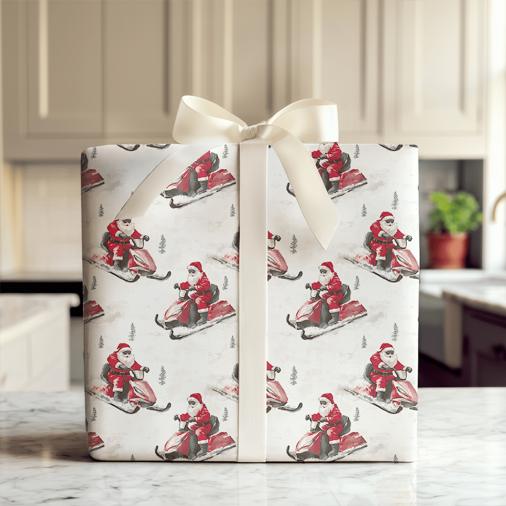 Santa's Speed - Wrapping Paper - Aspen & Arlo