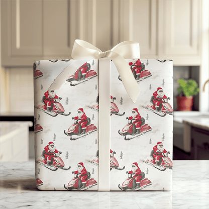 Santa's Speed - Wrapping Paper - Aspen & Arlo