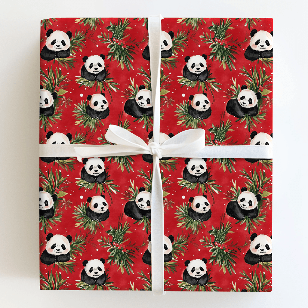 North Pole Panda - Wrapping Paper - Aspen & Arlo