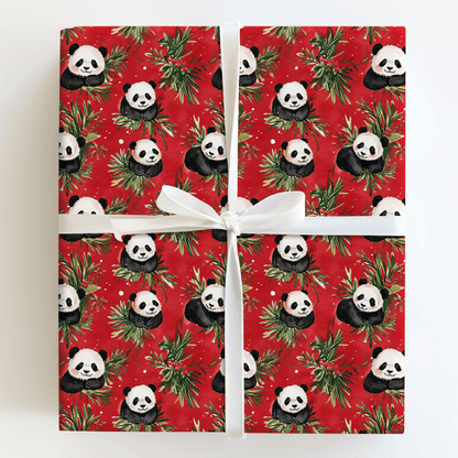 North Pole Panda - Wrapping Paper - Aspen & Arlo