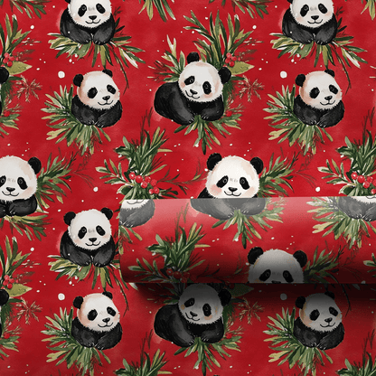 North Pole Panda - Wrapping Paper - Aspen & Arlo