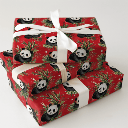North Pole Panda - Wrapping Paper - Aspen & Arlo