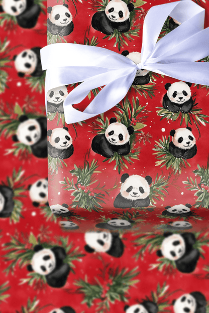 North Pole Panda - Wrapping Paper - Aspen & Arlo