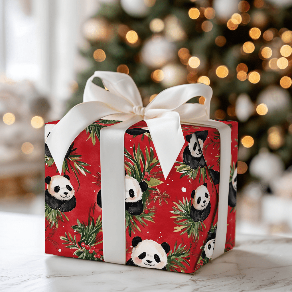 North Pole Panda - Wrapping Paper - Aspen & Arlo