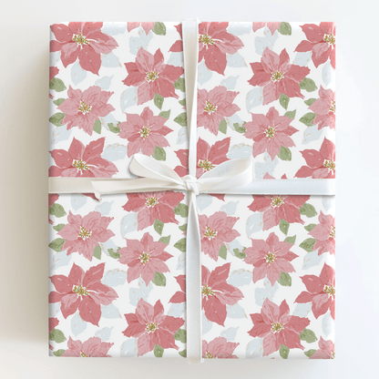 Pastel Poinsettas - Wrapping Paper - Aspen & Arlo