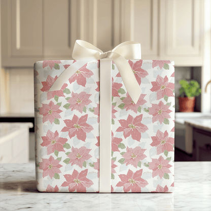 Pastel Poinsettas - Wrapping Paper - Aspen & Arlo